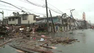 Typhoon Haiyan Devastation Storm Surge Flooding Tacloban Stock Footage