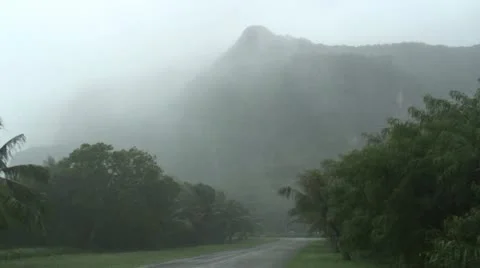 Typhoon horizontal rain Stock Footage 12574263