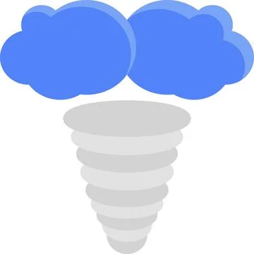 Typhoon icon in color fill. flat style. Isolated on white background Stock Illustration