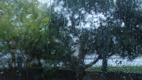 Typhoon Jebi Closeup of Raindrops on Windows (2) Stock Footage 94727291