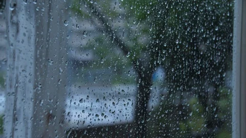 Typhoon Jebi Closeup of Raindrops on Windows (3) Stock Footage 94727315