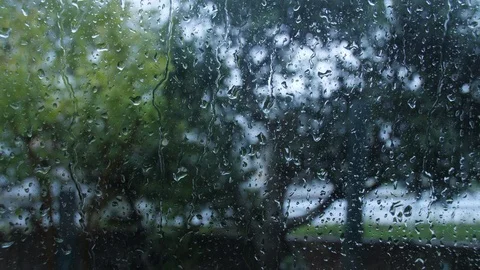 Typhoon Jebi Closeup of Raindrops on Windows (1) Stock Footage 94727464