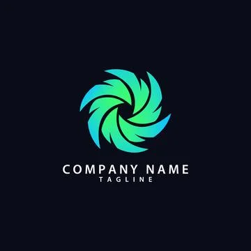 Typhoon logo design vector Illustrazione stock