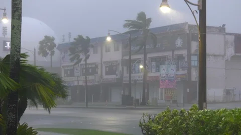 Typhoon Mangkhut Guam Stock Footage 95545211