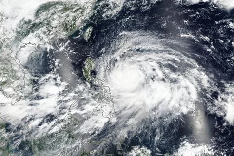 Typhoon Mangkhut in The Philippines. Elements of this image furnished by NASA Stock Photos