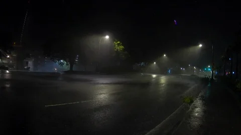 Typhoon Mangkhut wind and rain Stock Footage 95544968