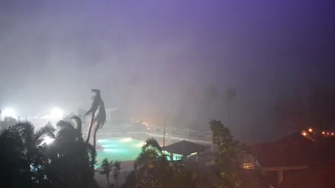 Typhoon Mawar Guam Stock Footage 243205910