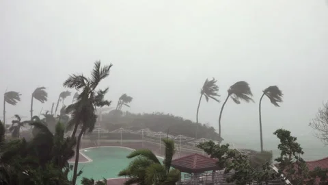 Typhoon Mawar Guam Stock Footage 243209474