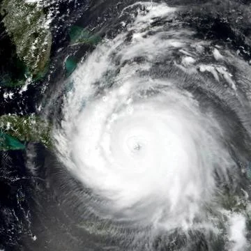 Typhoon over planet Earth. Elements of this image furnished by NASA. Fotos Stock