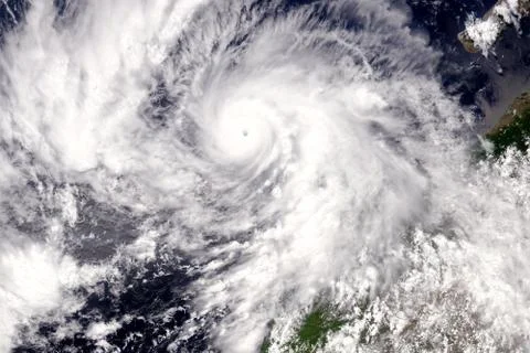 Typhoon over planet Earth. Elements of this image furnished by NASA. Fotos Stock