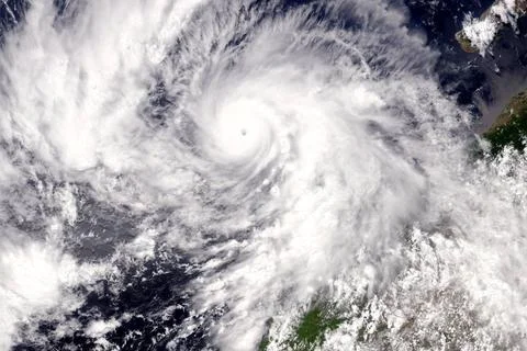 Typhoon over planet Earth. Elements of this image furnished by NASA. Typho... 스톡 사진