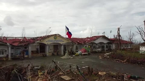 Typhoon Rai (Odette) Devastation Dinagat Provincial Capitol Dinagat Islands Stock Footage 167685495