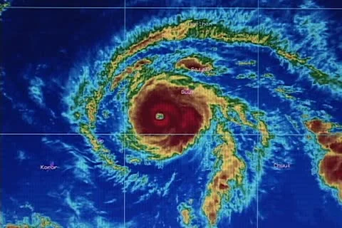 Typhoon Satellite loop Stock Footage 21013765