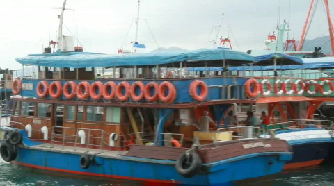 Typhoon shelter Stock Footage 758670