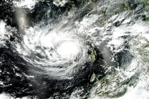Typhoon from space. Satellite view. Elements of this image furnished by NASA Stock Photos