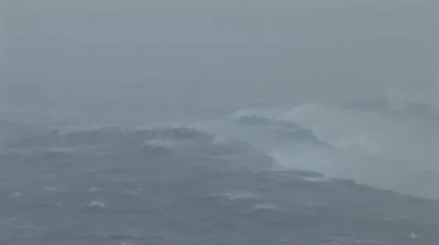 Typhoon waves Turbulent Ocean Stock Footage 12573663