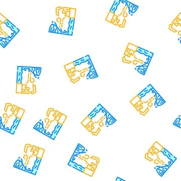 Typhoon weather vector seamless pattern Stock Illustration