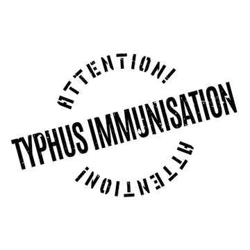 Typhus Immunisation rubber stamp 스톡 일러스트