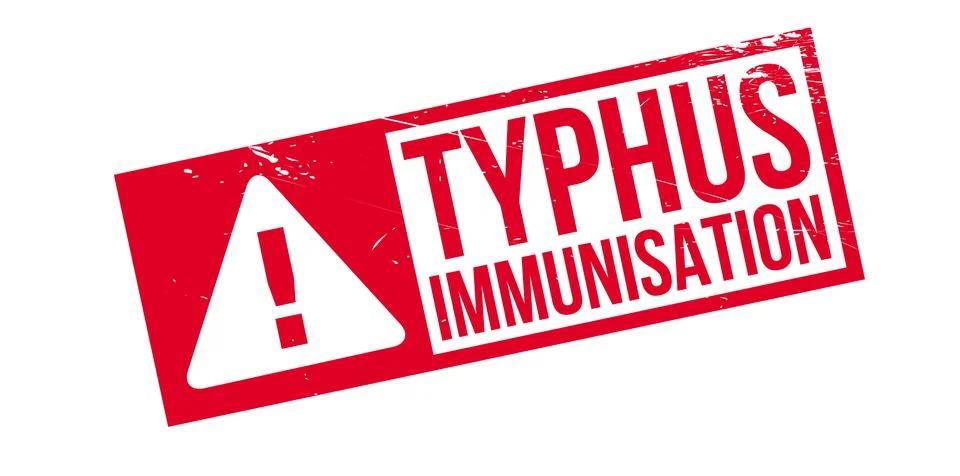 Typhus Immunisation rubber stamp 스톡 일러스트
