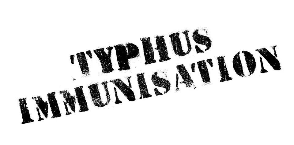 Typhus Immunisation rubber stamp 스톡 일러스트