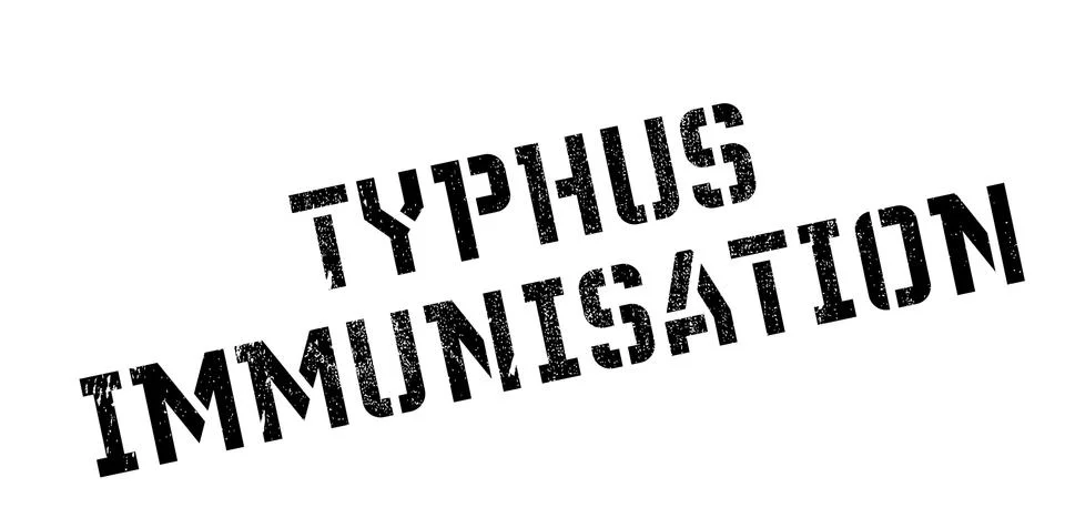 Typhus Immunisation rubber stamp 스톡 일러스트