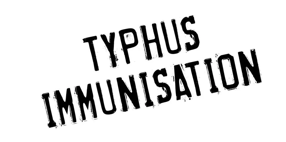 Typhus Immunisation rubber stamp 스톡 일러스트