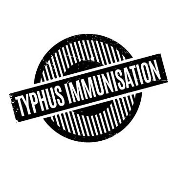 Typhus Immunisation rubber stamp 스톡 일러스트