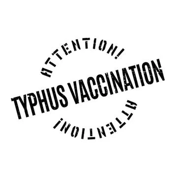 Typhus Vaccination rubber stamp 스톡 일러스트