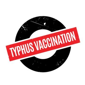 Typhus Vaccination rubber stamp 스톡 일러스트