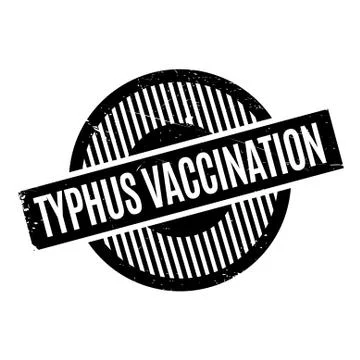 Typhus Vaccination rubber stamp 스톡 일러스트