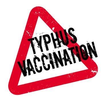 Typhus Vaccination rubber stamp 스톡 일러스트