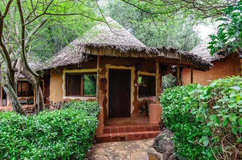 A typical Africa style construction Stock Photos