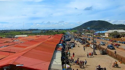 Typical African Market Stock Footage 119831249