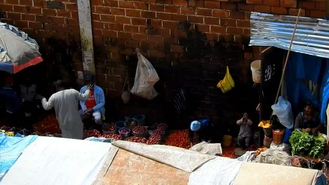 Typical African Market Video stock 119831272