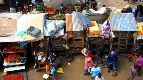 Typical African Market 스톡 동영상 119831344