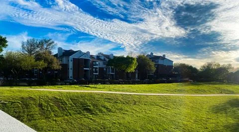Typical Apartment complex or building in USA Stock Photos