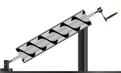 Typical Archimedes Screw Machine Stock Illustration
