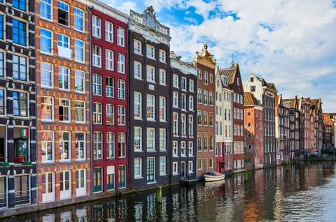 Typical architecture in Amsterdam. Stock Photos