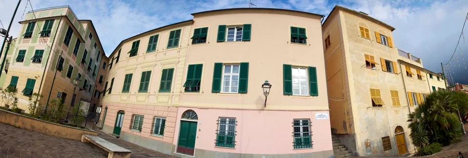 Typical architecture in Bogliasco Stock Photos