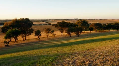 Typical Australian landscape, time-lapse with zooming Stock Footage 10795934