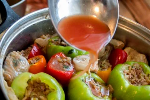 A typical Balkan dish. Stock Photos