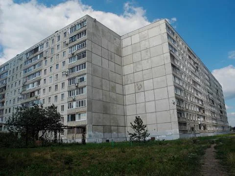 Typical Blocks of Flats Built During Communism Period in Odessa, Ukraine Stock Photos