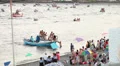 Typical boats parade in Fuerteventura sea (Canary Islands) HD Footage