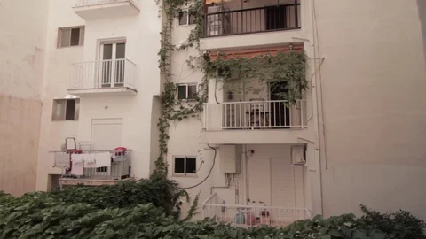 Typical Building In The Centre of Athens Stock Footage 93239006