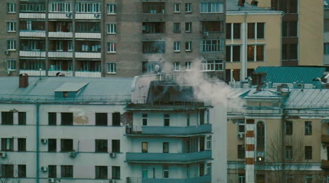 Typical building for the outskirts Stock Footage 48597384