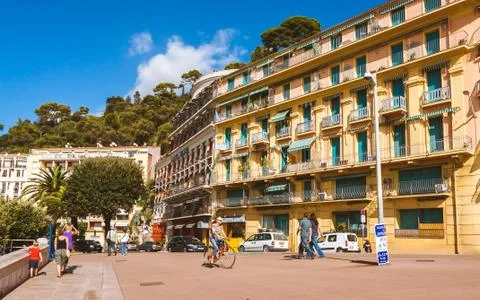 Typical buildings in Nice Stock Photos