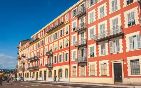 Typical buildings in Nice Stock Photos