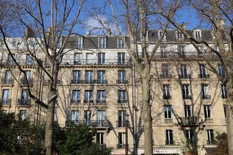 Typical bulding facade from Paris Stock Photos
