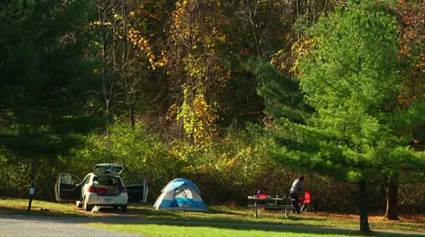 Typical camping scene (LP-Voorhees-056a) Video stock 8929253