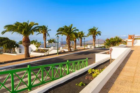 Typical Canarian architecture in Las Brenas village Stock Photos